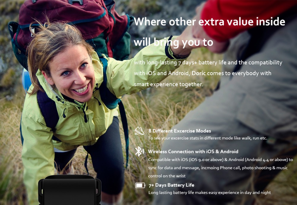 Makibes CK03 Smart Bracelet IP67 Waterproof Blood Pressure Heart Rate Monitor Fitness Activity Tracker - Pink