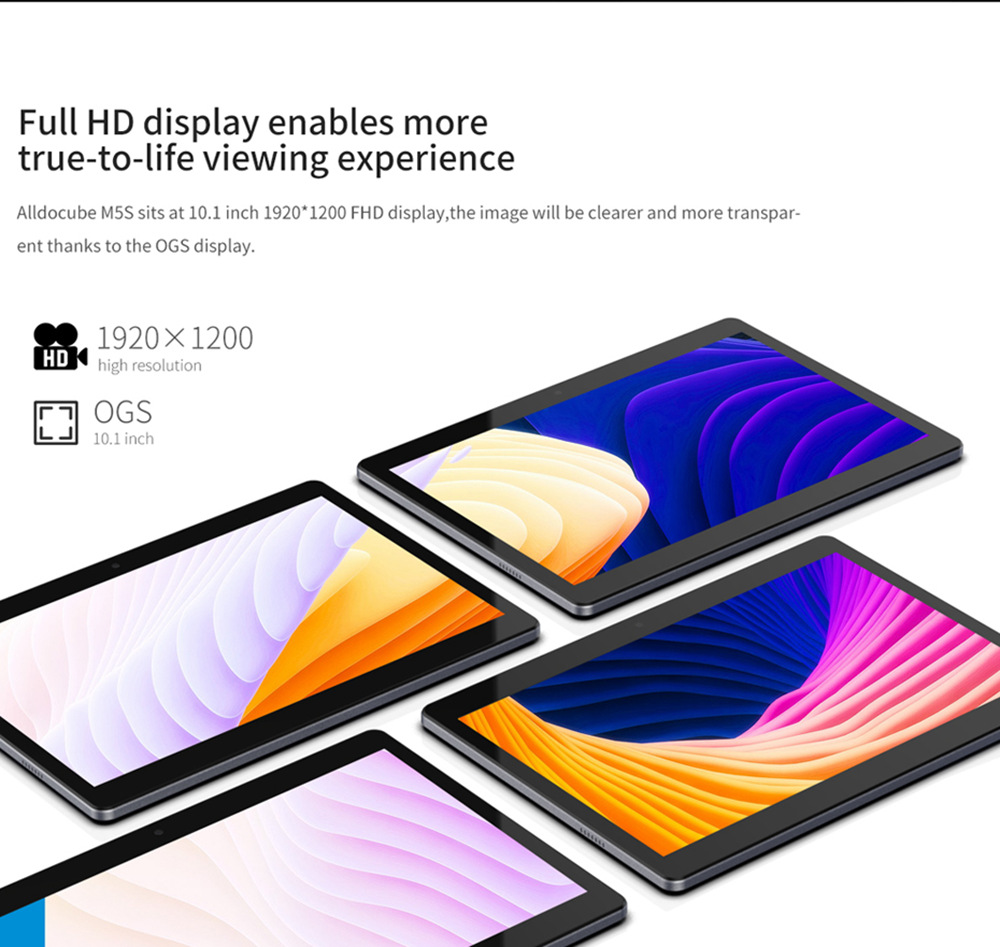 ALLDOCUBE Cube M5S 4G Tablet PC MTK6797 Deca Core 10.1 Inch IPS 1920*1200 Android 8.0 3GB RAM 32GB ROM Built-in GPS GLONASS Beidou A-GPS Dual SIM Dual Standby - Gray