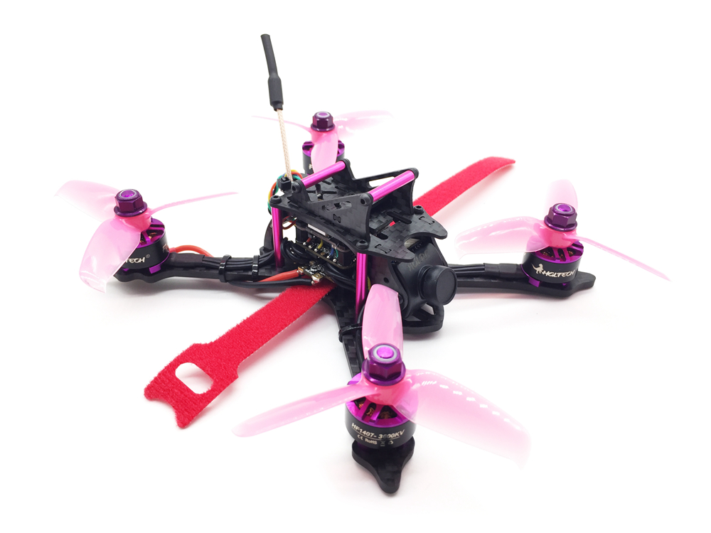 HGLRC XJB-145MM FPV Racing Drone F4 V2 FC OSD 28A 2-4S Blheli_S BB2 4In1 ESC 5.8G 48CH VTX Frsky XM+ Receiver BNF-Purple