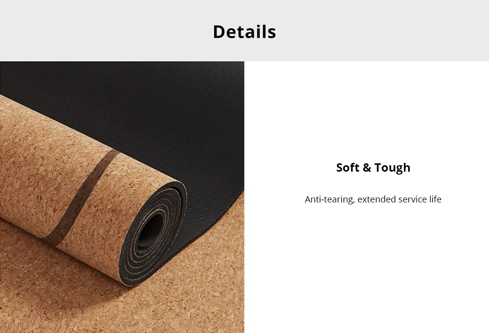 Xiaomi Yunmai Natural Cork Yoga Mat Double-sided Anti-slip Great Resilience Environmental fitness yoga mat - Wood Color