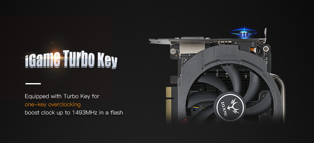 Colorful iGame GTX1050Ti Vulcan U 4G EC Video Graphics Card 1290-1379MHz 4GB GDDR5 7Gbps/128Bit DP+HDMI+DVI - Black