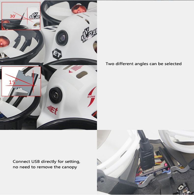 KINGKONG/LDARC ET125 V2 FPV Racing Drone F3 FC OSD 12A BLHELI_S 4 In 1 ESC 5.8G 16CH VTX - PNP