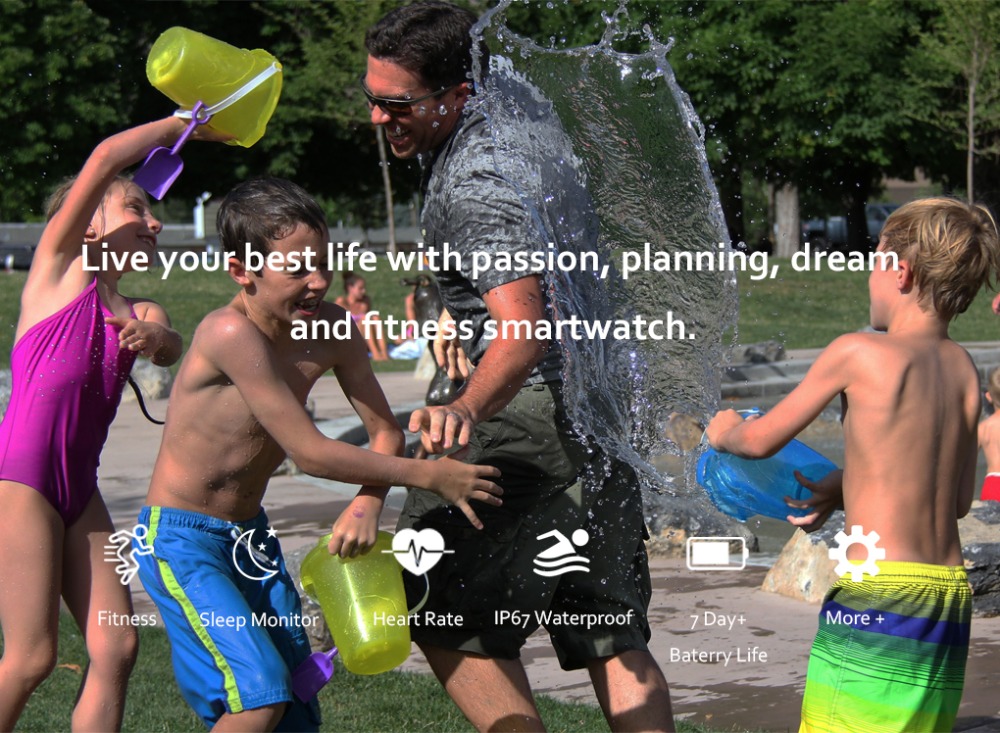 Makibes CK03 Smart Bracelet IP67 Waterproof Blood Pressure Heart Rate Monitor Fitness Activity Tracker - Pink