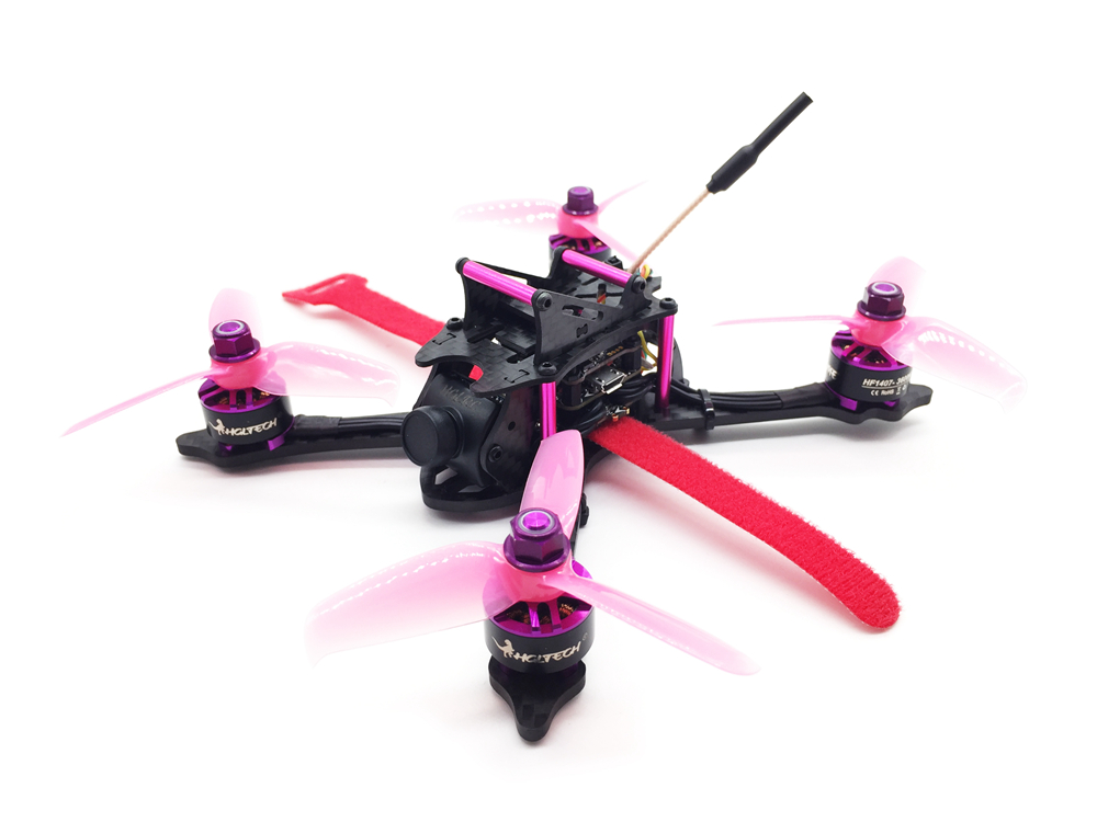HGLRC XJB-145MM FPV Racing Drone F4 V2 FC OSD 28A 2-4S Blheli_S BB2 4In1 ESC 5.8G 48CH VTX Frsky XM+ Receiver BNF-Purple