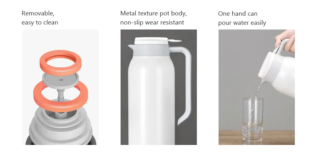 Xiaomi VIOMI Stainless Steel Vacuum Kettle 24h Insulation 1.5L 316 Lead-free Stainless Steel Liner -Black