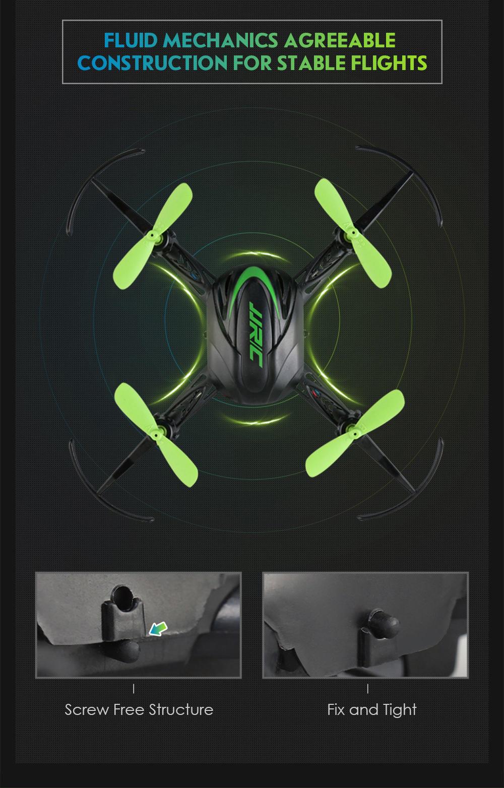 JJRC H48 MINI 2.4G 4CH 6 Axis 3D Flips RC Drone Quadcopter RTF Blue - Two Battery