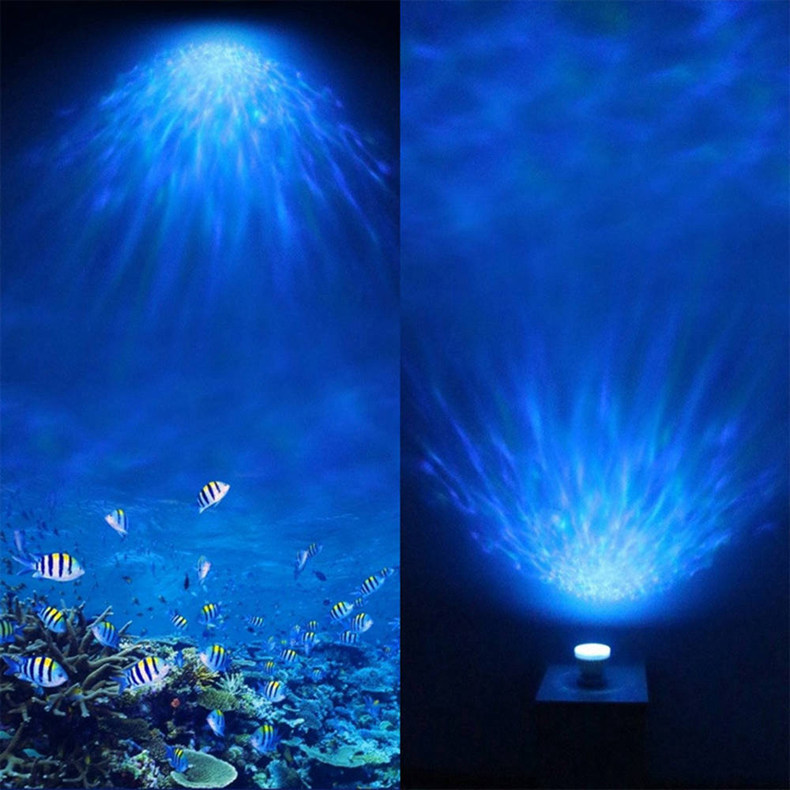 Aurora Master Night Light Ocean Wave Projector Music Player Speaker LED Night Light Colorful Sky Starry - White