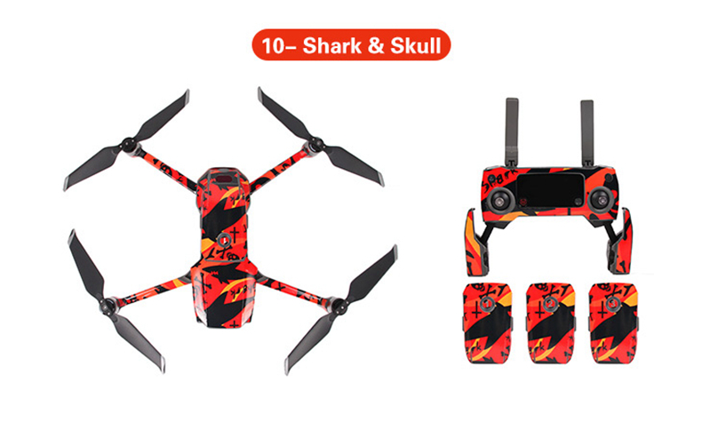 Sunnylife PVC Stickers for DJI Mavic 2 Pro/Zoom RC Drone - Crazy Devil