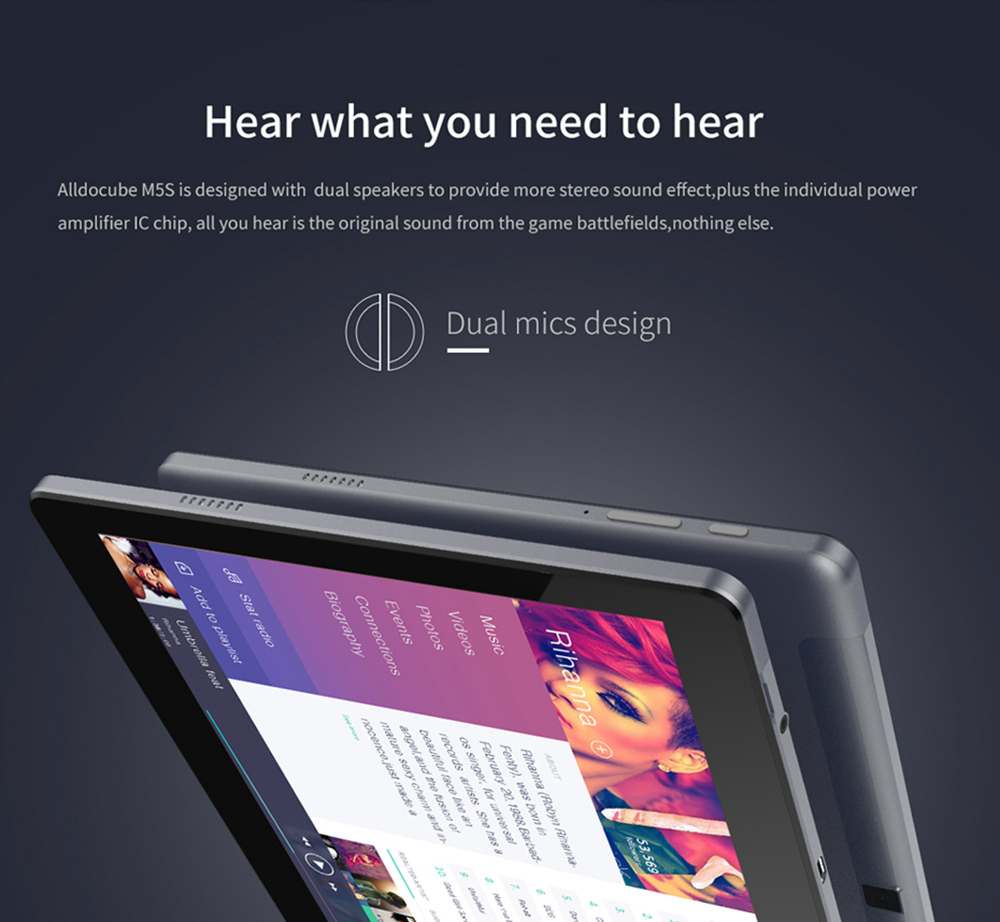 ALLDOCUBE Cube M5S 4G Tablet PC MTK6797 Deca Core 10.1 Inch IPS 1920*1200 Android 8.0 3GB RAM 32GB ROM Built-in GPS GLONASS Beidou A-GPS Dual SIM Dual Standby - Gray