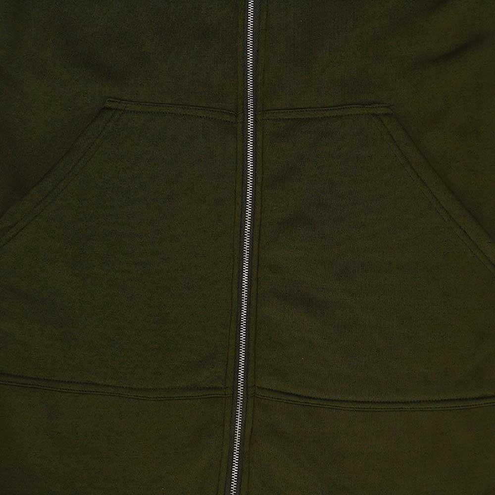 Women Autumn Long-sleeved Hoodie Sweatshirt Zipper Ladies Coat Size 4XL - Green