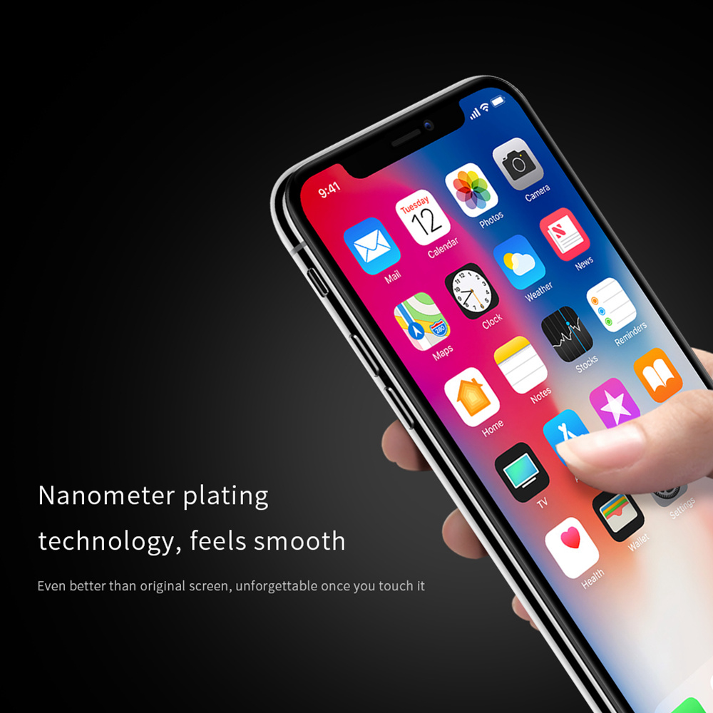 NILLKIN XD CP+MAX Tempered Glass Film for iPhone XS Max 6.5 Inch Explosion-proof Screen Protector - Black