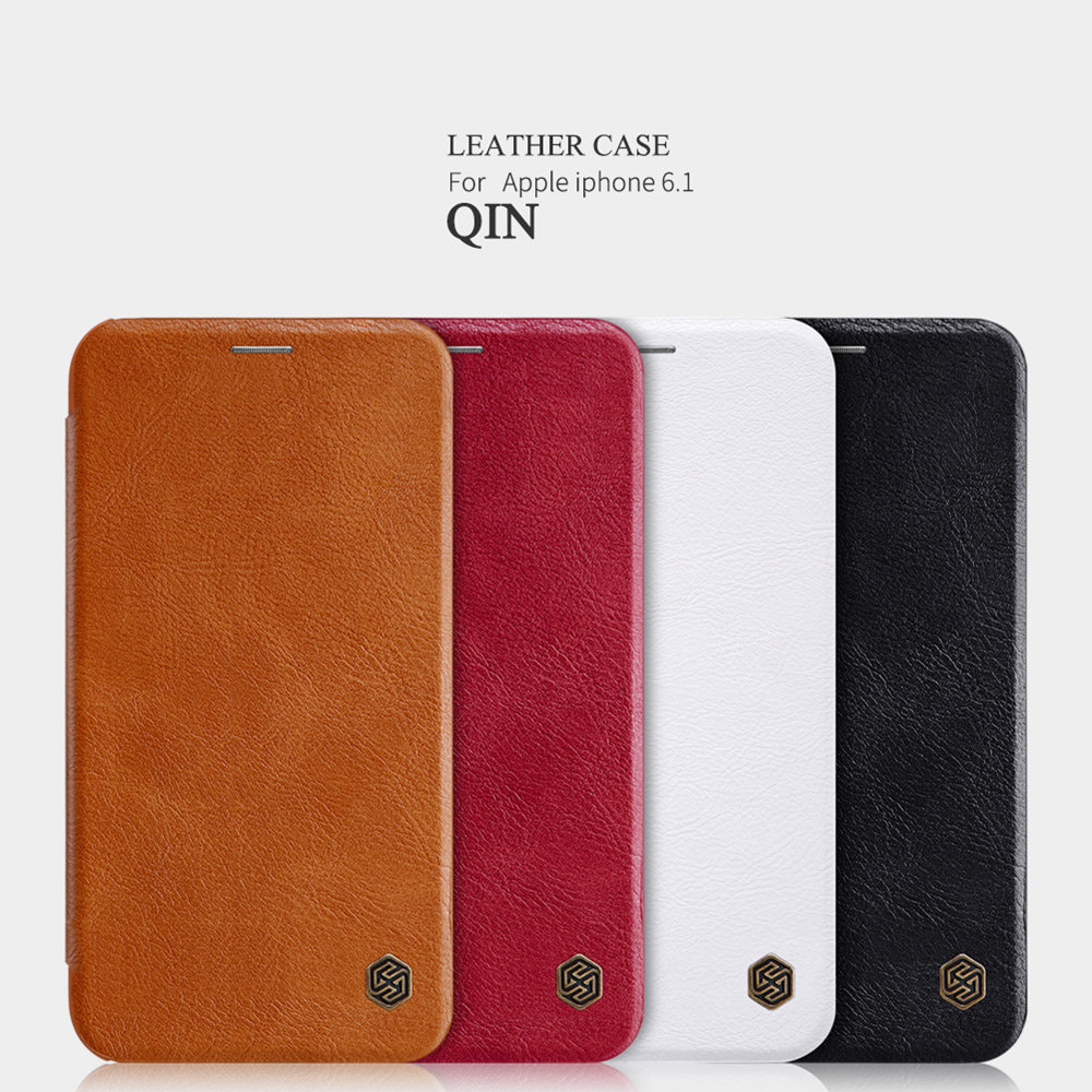 NILLKIN Protective Leather Phone Case for iPhone XR 6.1 Inch Protective Back Cover - Brown