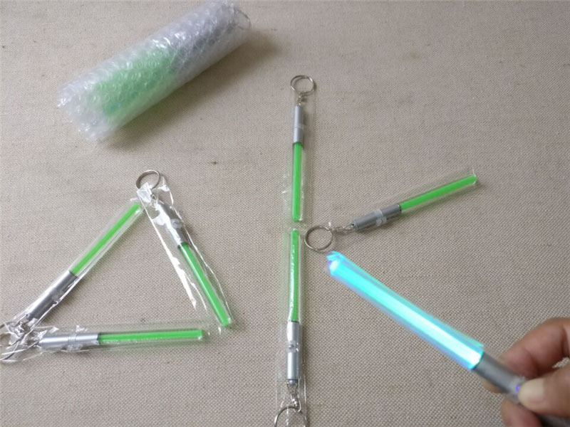 FUMAT LED Mini Flashlight Keychain Fluorescent Bar Torch Portable LED Light - Green