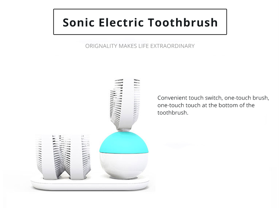 Automatic Sonic Electric Toothbrush Wireless Charging - White