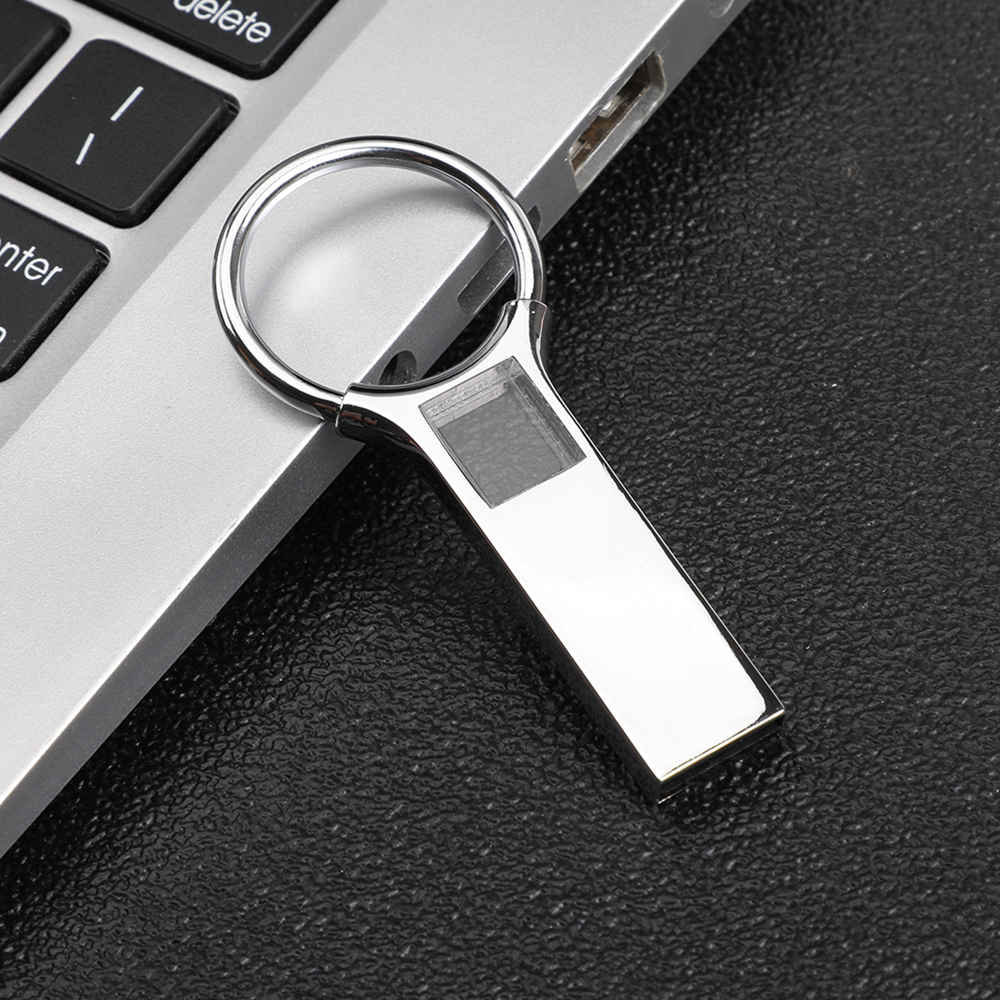 CW10320 USB Flash Drive 64GB Alloy Key Waterproof And Splash-proof Design - Silver