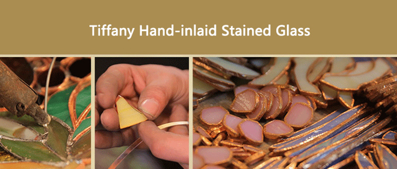 FUMAT Tiffany Glass Lights Stained Glass Parrot Pendant Lamp Antique Art Glass Bird LED Hanging Lamp for Living Room