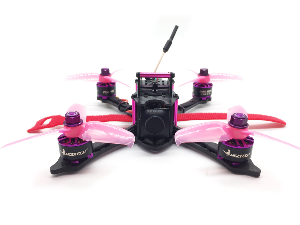 HGLRC XJB-145MM FPV Racing Drone F4 V2 FC OSD 28A 2-4S Blheli_S BB2 4In1 ESC 5.8G 48CH VTX Frsky XM+ Receiver BNF-Purple