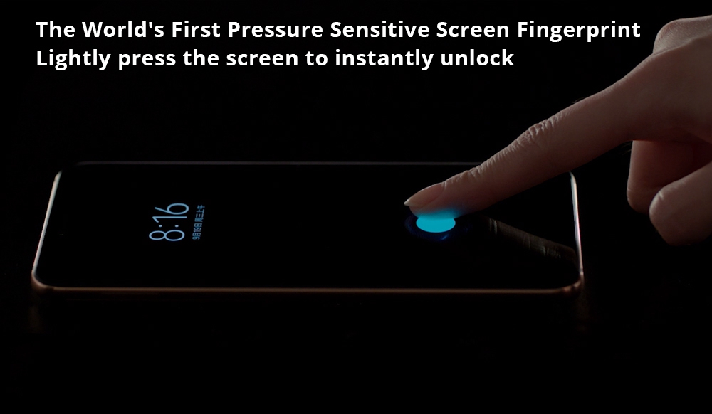 Xiaomi Mi8 6.21 Inch In-Display Fingerprint 4G LTE Smartphone Snapdragon 845 6GB 128GB Dual 12MP Rear Cameras MIUI 9 Type-C Fast Charge English and Chinese Version - Midnight Black