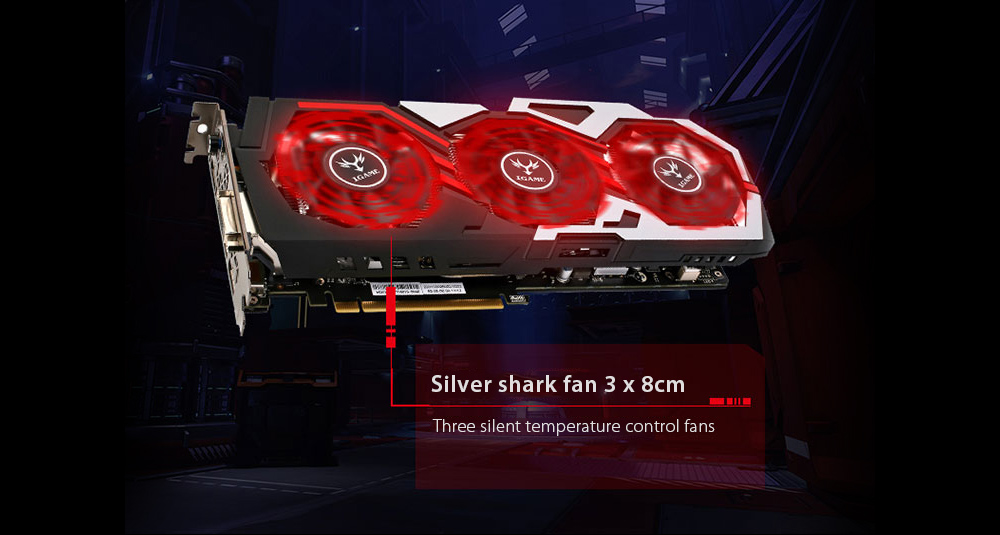 Colorful iGame GeForce GTX1060 U-3GD5 TOP Video Graphics Card 1506-1708MHz 3GB GDDR5 8Gbps/192Bit 3DP+HDMI+DIV - Black