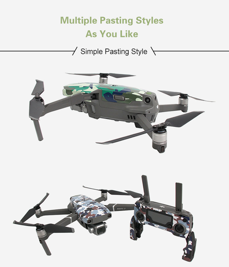 Sunnylife PVC Stickers for DJI Mavic 2 Pro/Zoom RC Drone - Flame Skull