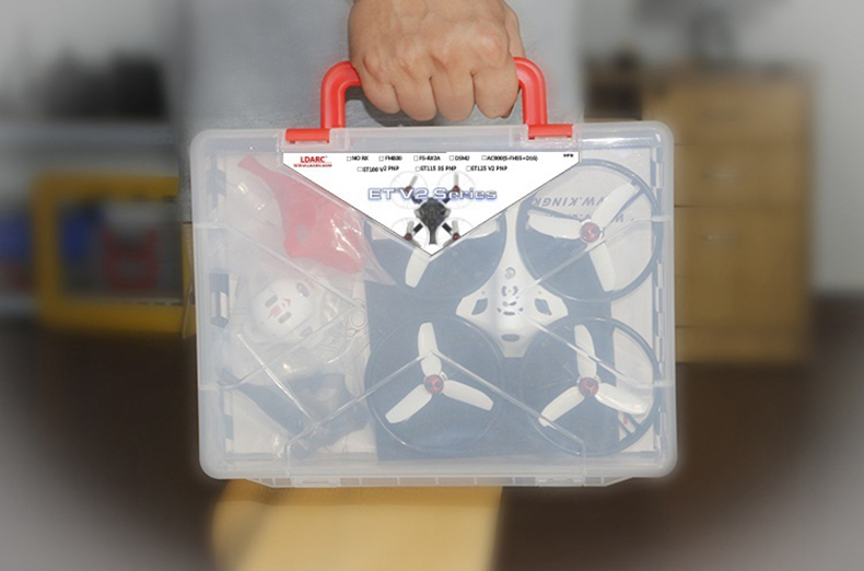 KINGKONG/LDARC ET125 V2 FPV Racing Drone F3 FC OSD 12A BLHELI_S 4 In 1 ESC 5.8G 16CH VTX - PNP