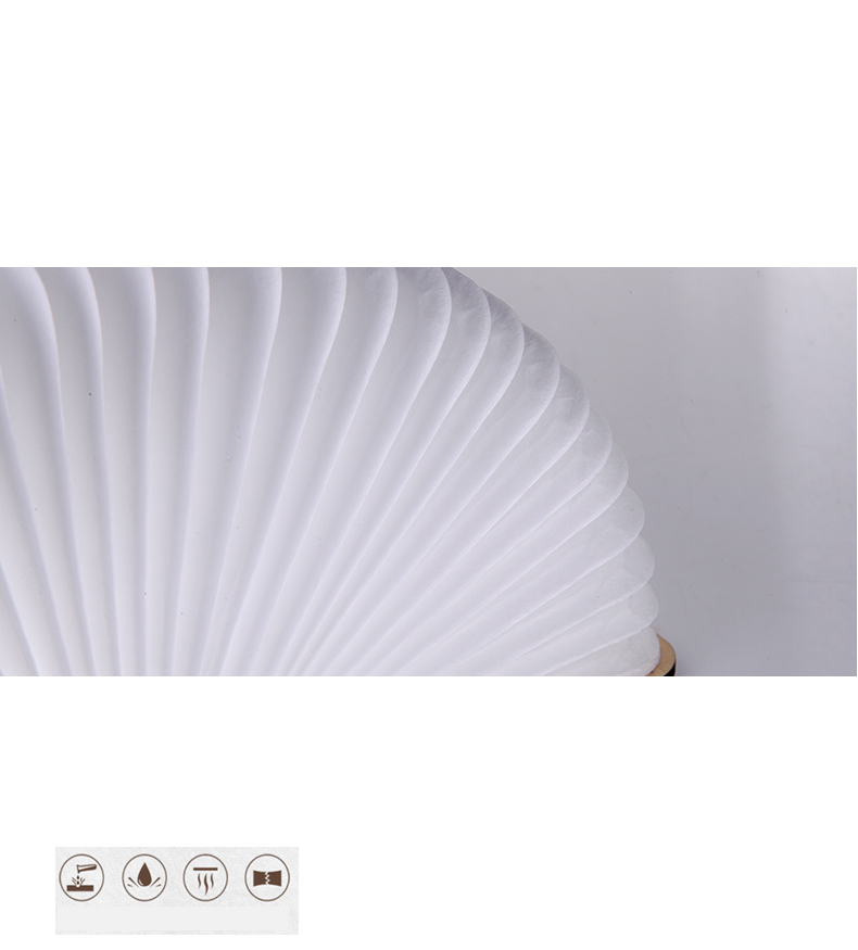 Wooden Foldable Book Shaped LED Night Light USB Book Bedside Lamp - Warm Light