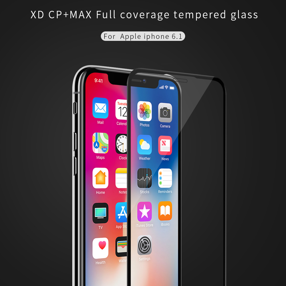 NILLKIN XD CP+MAX Tempered Glass Film for iPhone XS Max 6.5 Inch Explosion-proof Screen Protector - Black