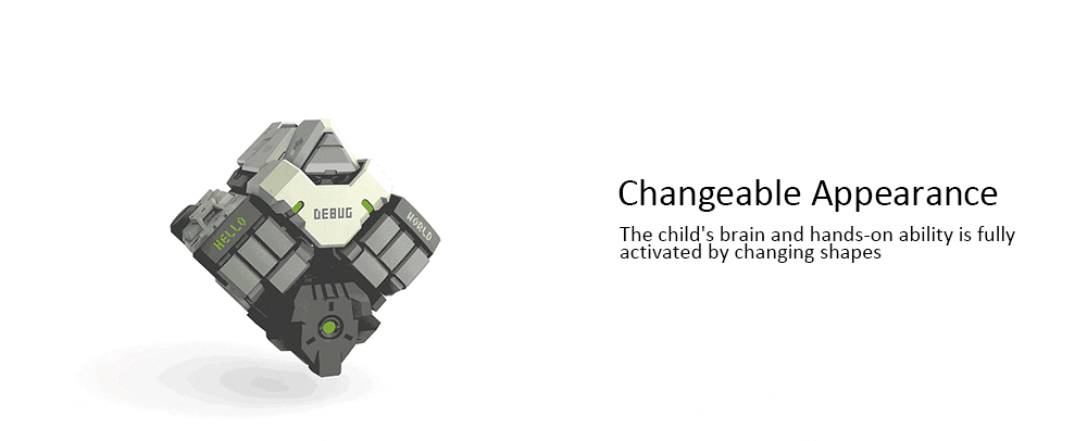 Xiaomi Youpin Programming Ape Building Block Toy Folding Changeable - Silver