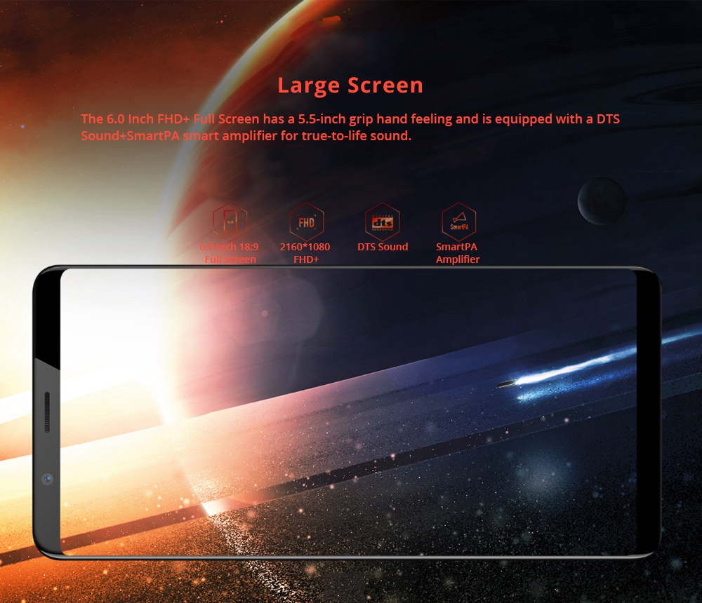 Nubia Red Magic 6.0 Inch FHD Screen 4G LTE Gaming Smartphone Snapdragon 835 6GB 64GB 24.0MP Camera Android 8.1 OS Type-C Touch ID OTG - Black