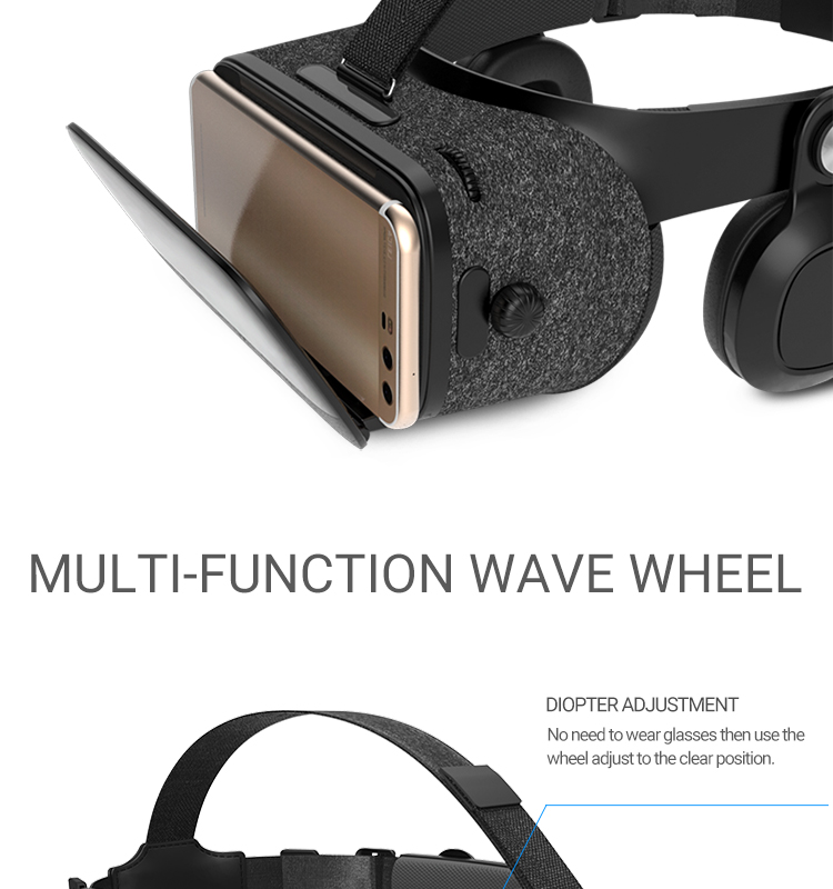 BOBOVR Z5 Youth Version 3D Virtual Reality Glasses FOV120 Degrees Support iOS/Android - Black