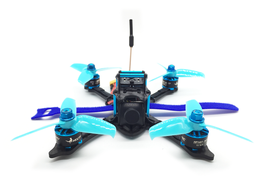 HGLRC XJB-145MM FPV Racing Drone F4 V2 FC OSD 28A 2-4S Blheli_S BB2 4In1 ESC 5.8G 48CH VTX Frsky XM+ Receiver BNF - Blue
