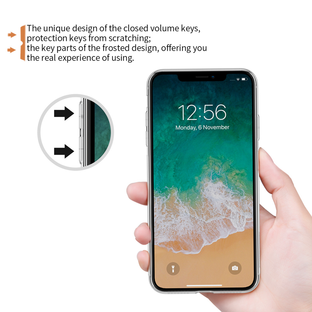 Nillkin Transparent Soft Phone Case Protective for iPhone XS Max 6.5 Inch TPU Back Cover - White