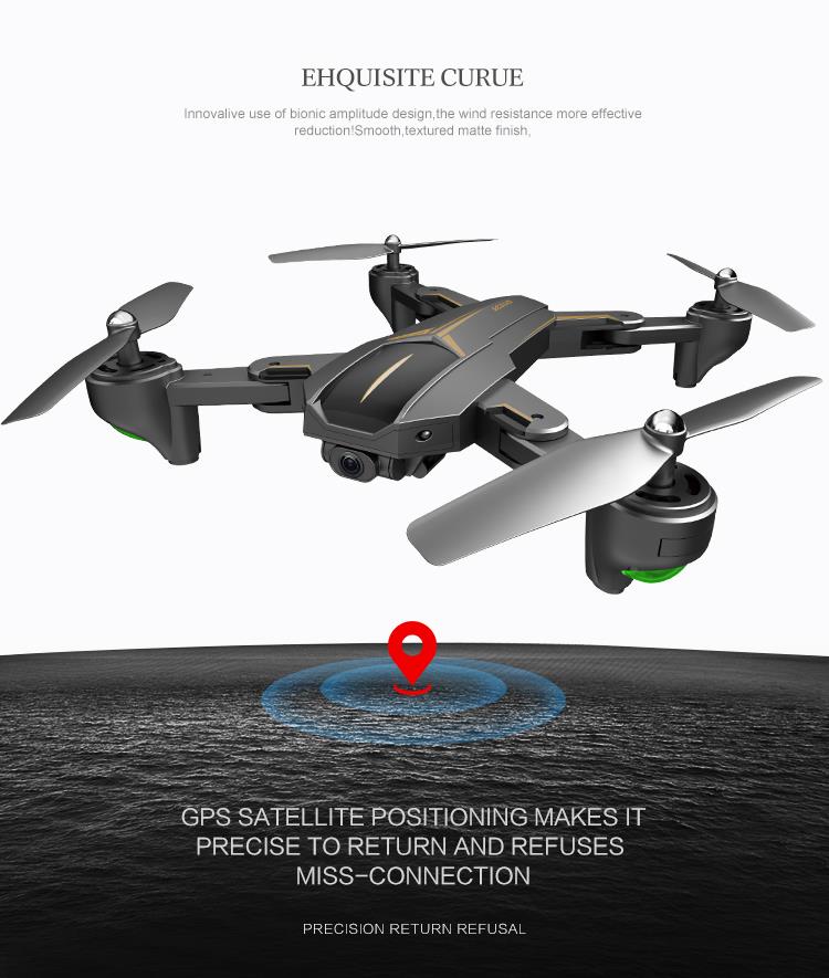 VISUO XS812 GPS 5G WiFi 5MP FPV RC Quadcopter Foldable with 5MP HD Camera 15mins Flight Time RTF - Two Battery