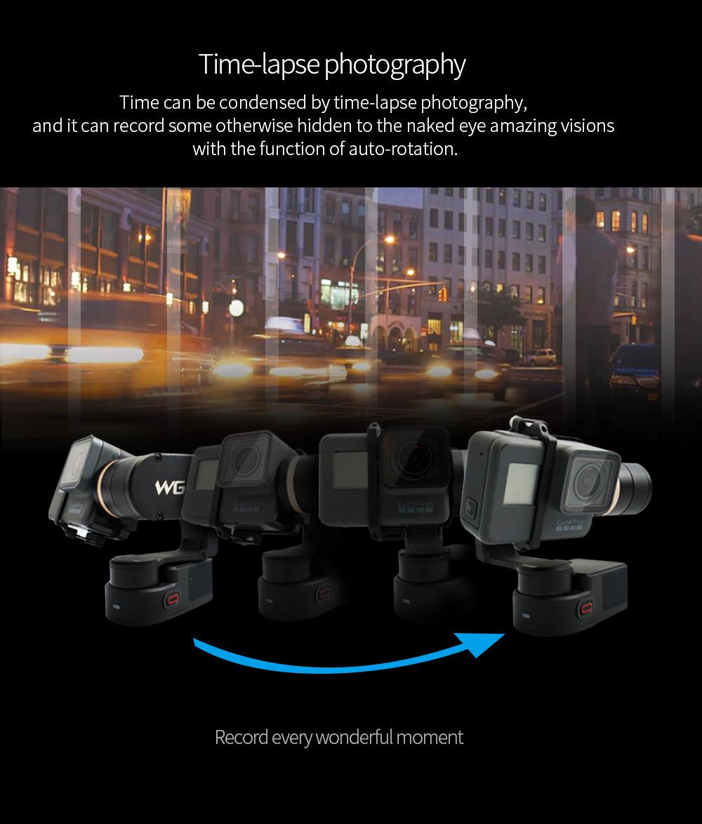 Feiyu Tech WG2 WaterProof Wearable Gimbal for GoPro Hero5/4/ Session and Similar Dimensions Action Camera