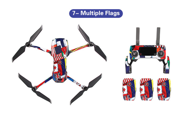 Sunnylife PVC Stickers for DJI Mavic 2 Pro/Zoom RC Drone - Individual Scrawl