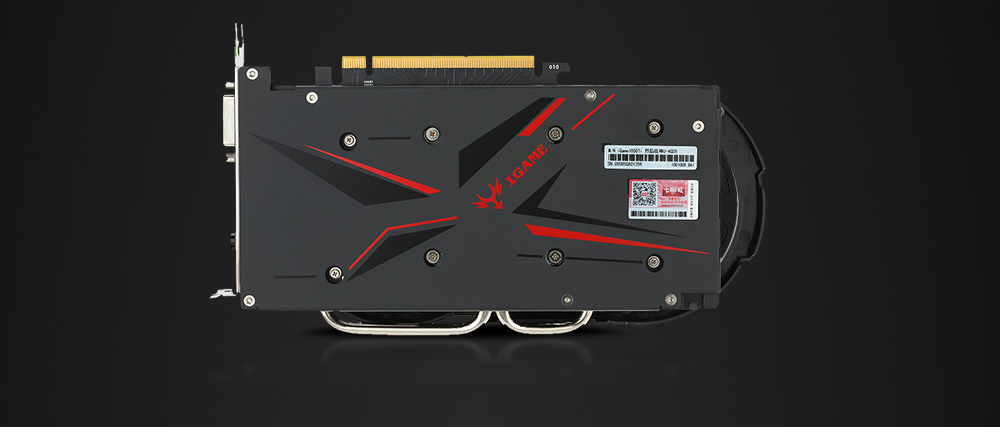 Colorful iGame GTX1050Ti Vulcan U 4G EC Video Graphics Card 1290-1379MHz 4GB GDDR5 7Gbps/128Bit DP+HDMI+DVI - Black