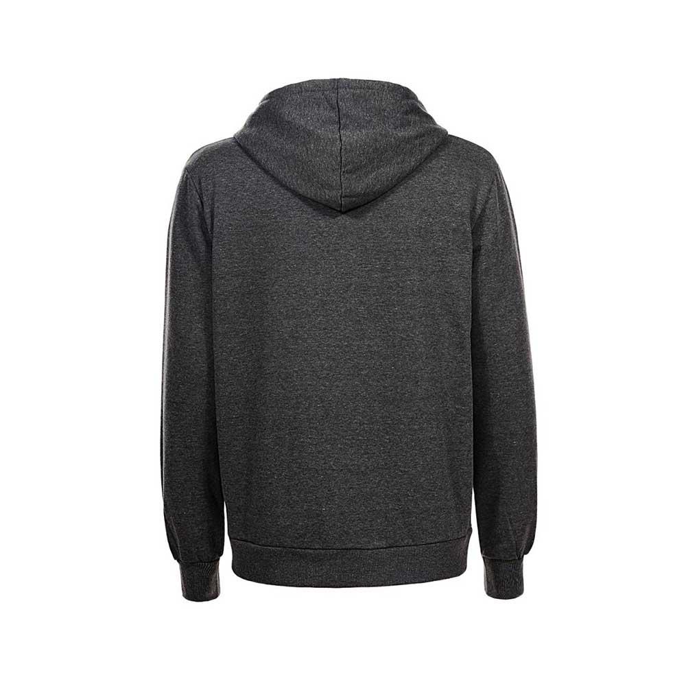 Men Autumn Zipper Hoodie Sweatshirt Size XL Dark Gray