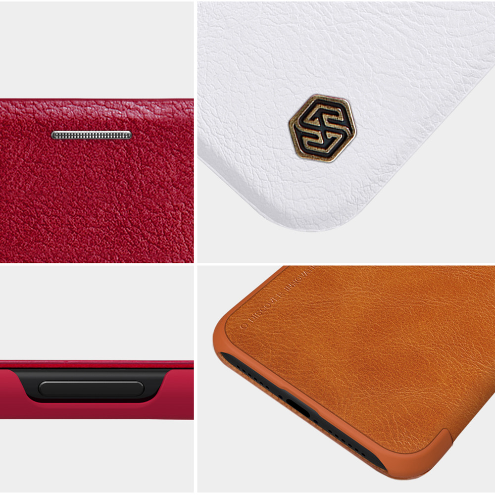 NILLKIN Protective Leather Phone Case for iPhone XR 6.1 Inch Protective Back Cover - White