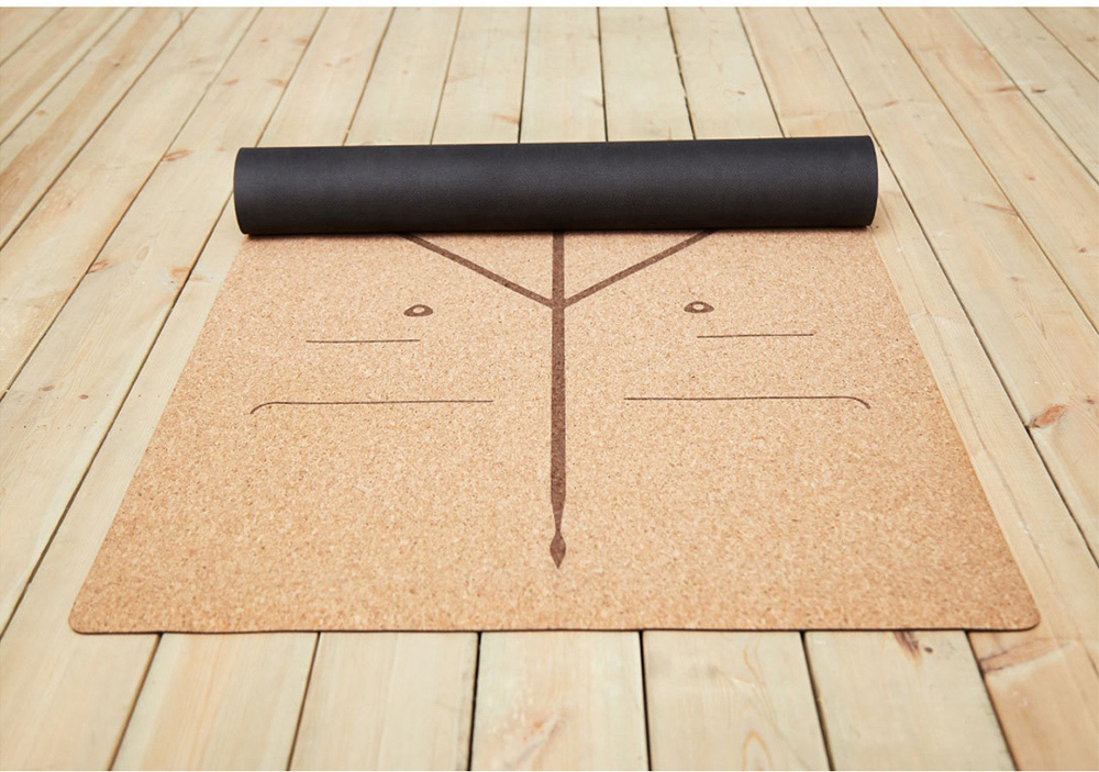 Xiaomi Yunmai Natural Cork Yoga Mat Double-sided Anti-slip Great Resilience Environmental fitness yoga mat - Wood Color