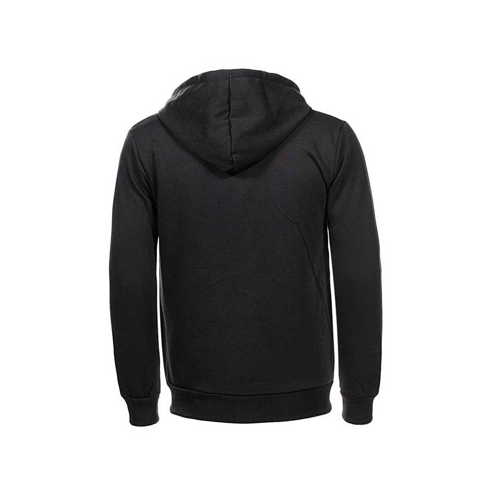 Men Solid Color Sweatshirt Hoodie Black