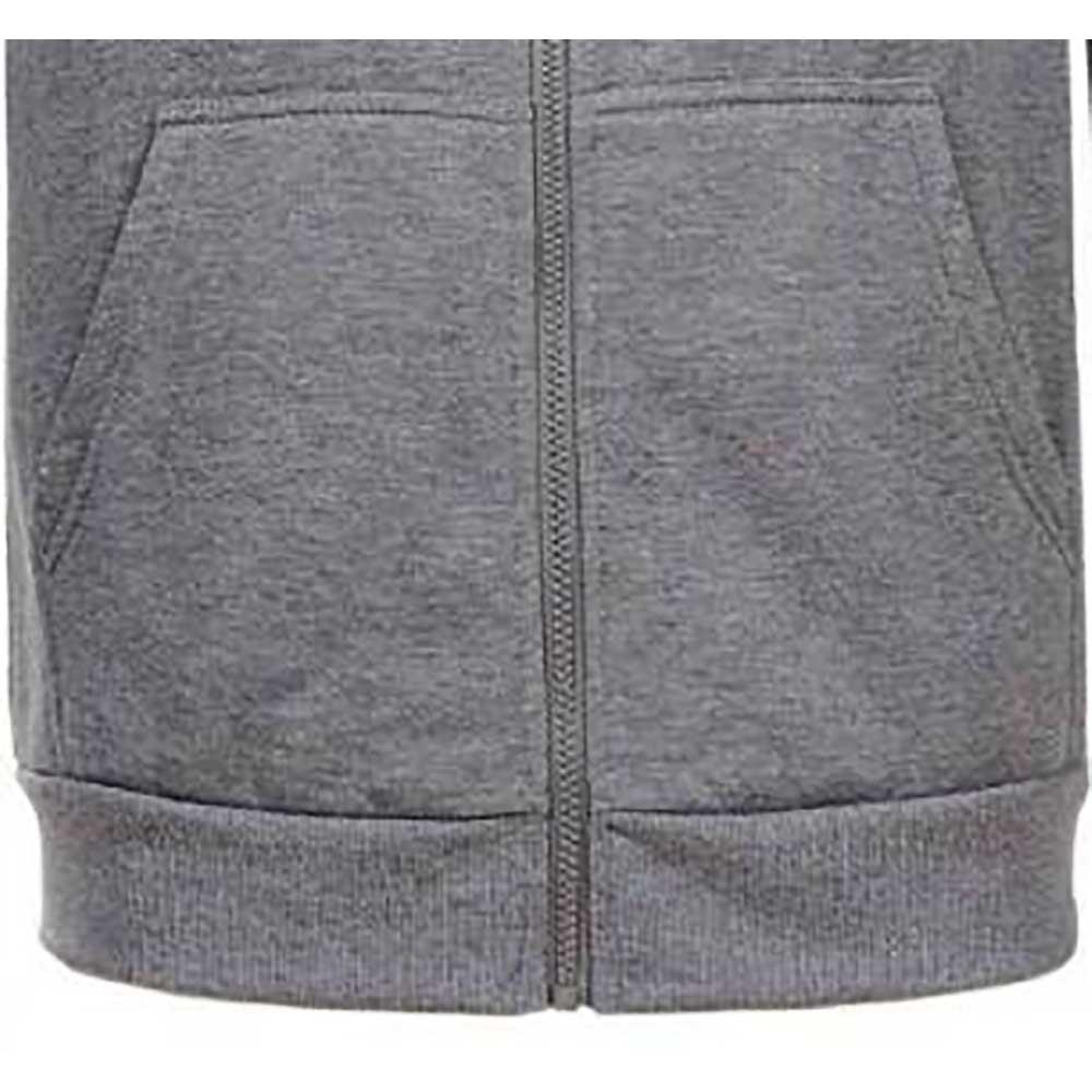 Men Autumn Zipper Hoodie Sweatshirt Outdoor Sports Style Leisure Loose Long-sleeve Coat Size 2XL - Light Gray
