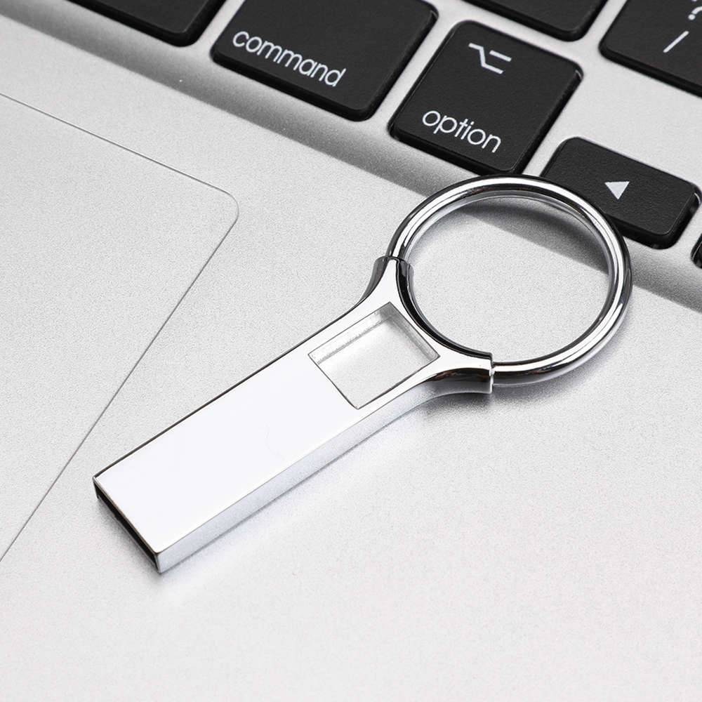 CW10320 USB Flash Drive 64GB Alloy Key Waterproof And Splash-proof Design - Silver