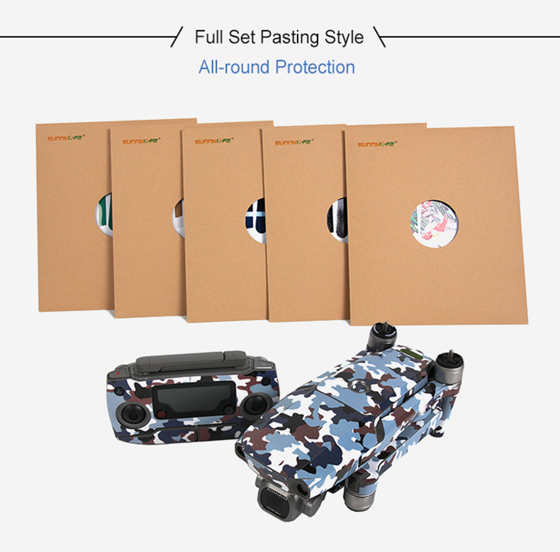 Sunnylife PVC Stickers for DJI Mavic 2 Pro/Zoom RC Drone - Flame Skull