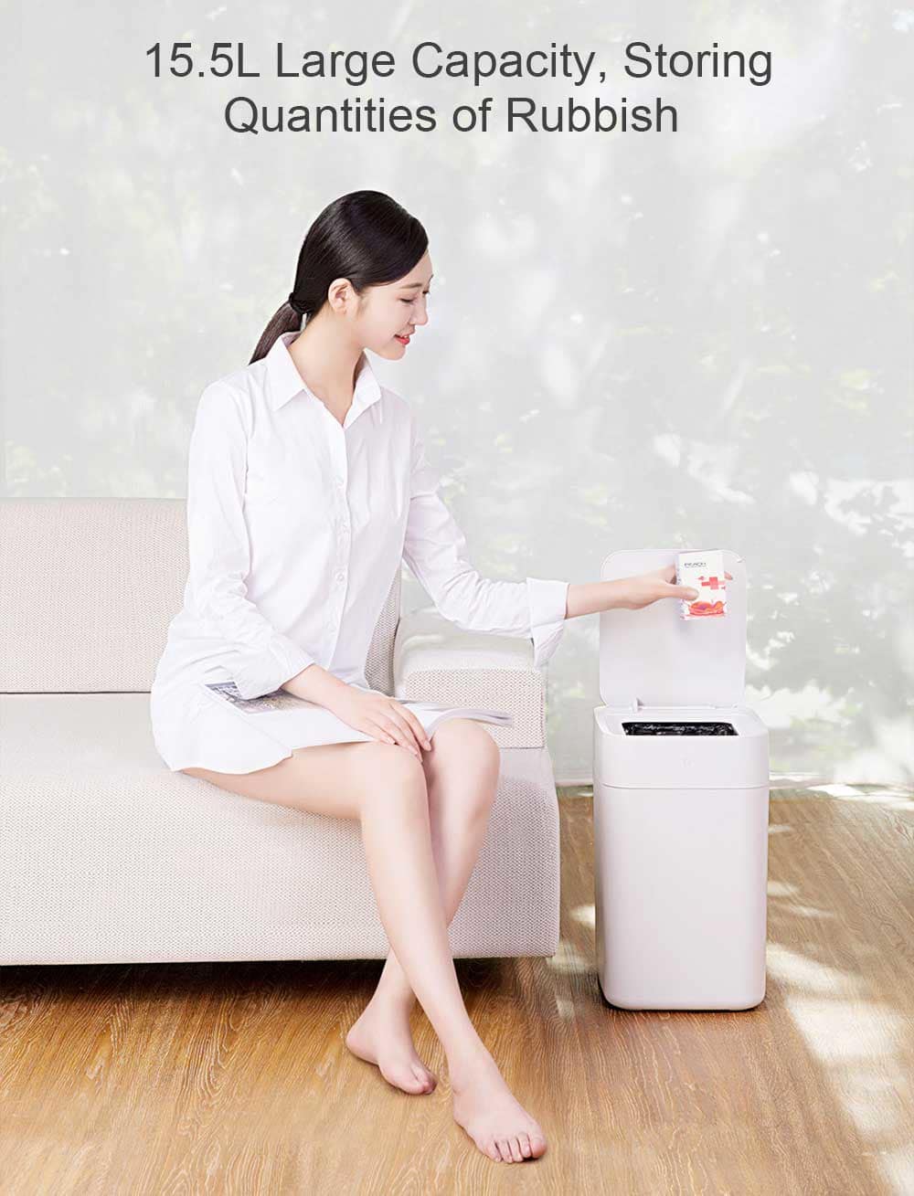 6PCS Xiaomi Townew Garbage Bag for Xiaomi Townew Smart Trash Can - White