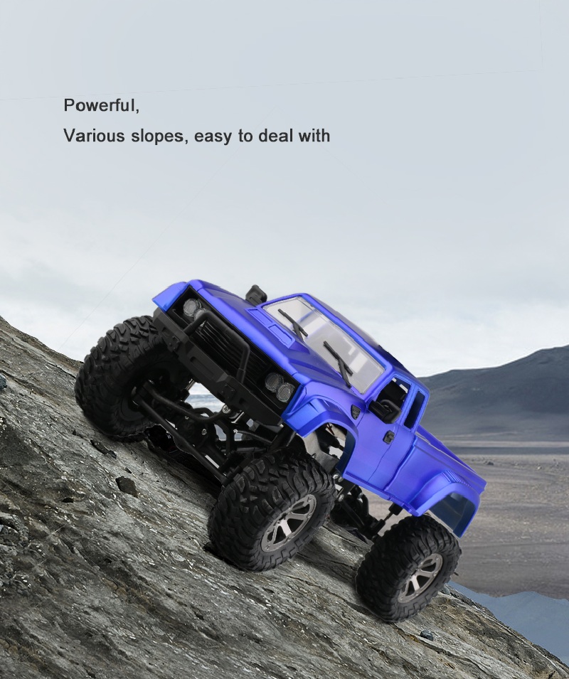 JDRC JD002A 2.4G 1:12 4WD Brushed Off-road Military Truck RC Car with LED Light RTR - Red