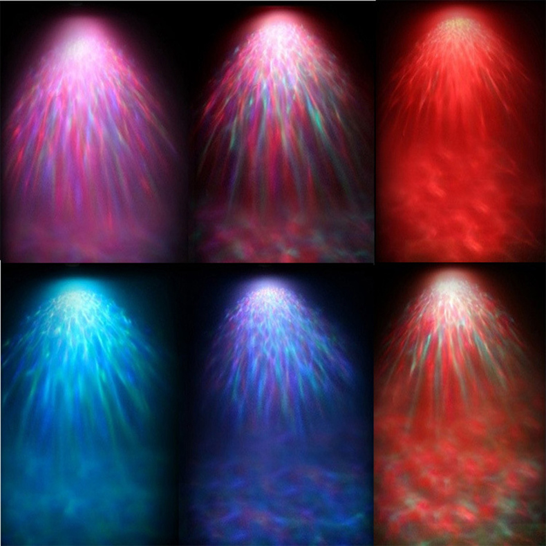 Aurora Master Night Light Ocean Wave Projector Music Player Speaker LED Night Light Colorful Sky Starry - White/US Plug