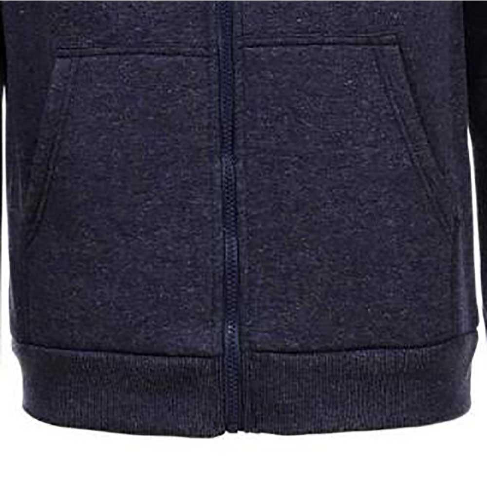 New Men Pullover Winter Warm Collar Cap Zipper Hoodies Tracksuit Fashion Hoodies Size XXXXXL - Navyblue