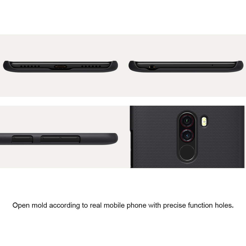 NILLKIN Matte Hard Phone Case for Xiaomi Pocophone F1/Poco F1 Play Protective Back Cover - White