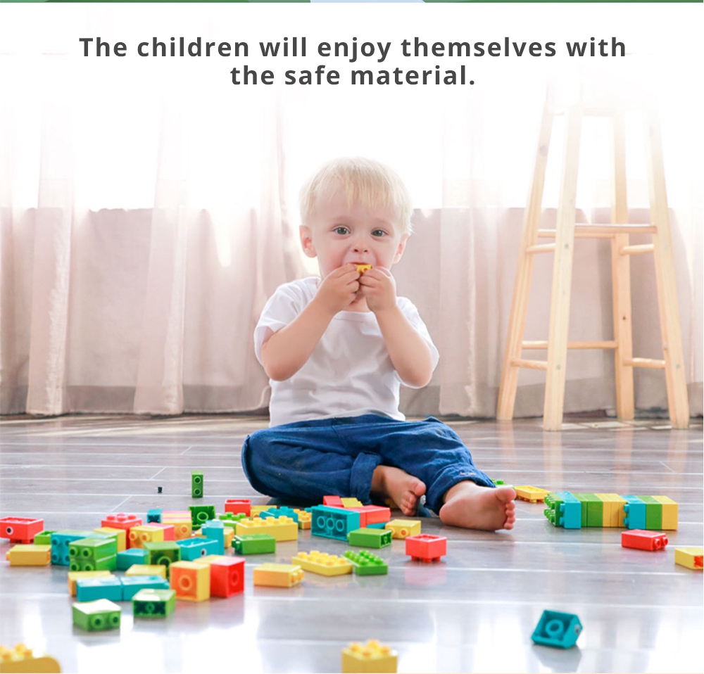 Mitu Large Grain Building Blocks Children Animal Paradise Motivating Imagination - Colorful