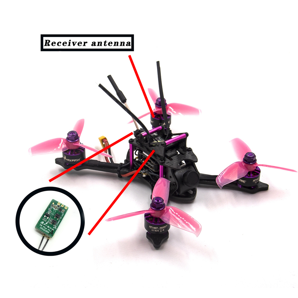 HGLRC XJB-145MM FPV Racing Drone F4 V2 FC OSD 28A 2-4S Blheli_S BB2 4In1 ESC 5.8G 48CH VTX Frsky XM+ Receiver BNF-Purple